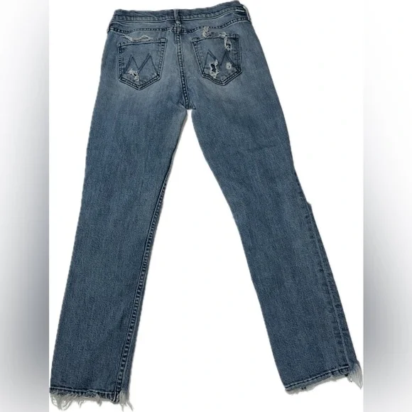 Mother The Flirt Cold Feet Distressed Jeans Size 25 - Picture 2 of 4